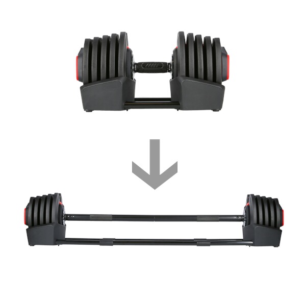 Jednoruční, obouruční variabilní činka HMS SGR40 PRO SET 2v1, 40 kg