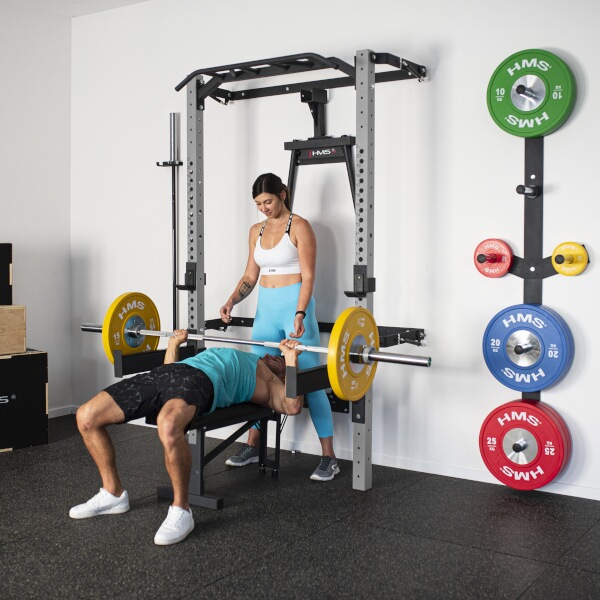 Multifunkční posilovací stojan, Power Rack HMS KLT21 šedý