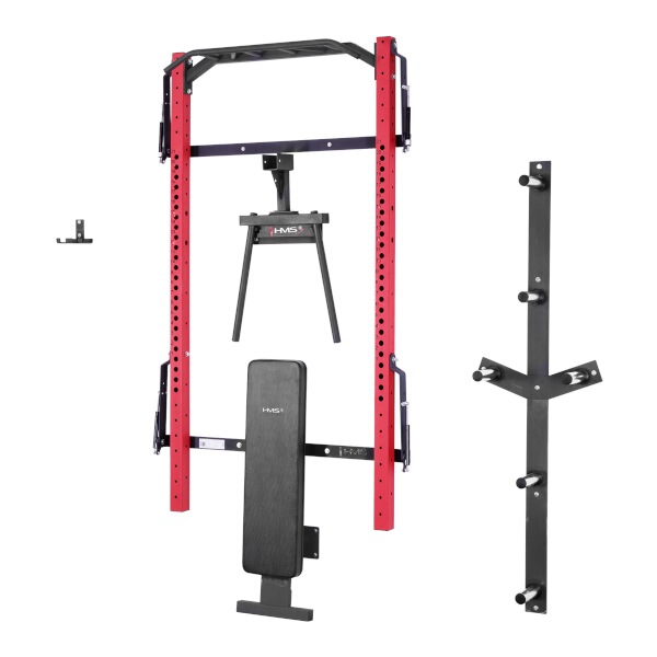 Multifunkční posilovací stojan, Power Rack HMS KLT22 červený