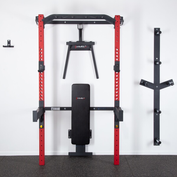 Multifunkční posilovací stojan, Power Rack HMS KLT22 červený