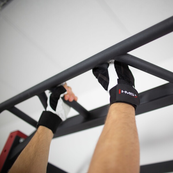 Fitness rukavice HMS RST04 bílé S