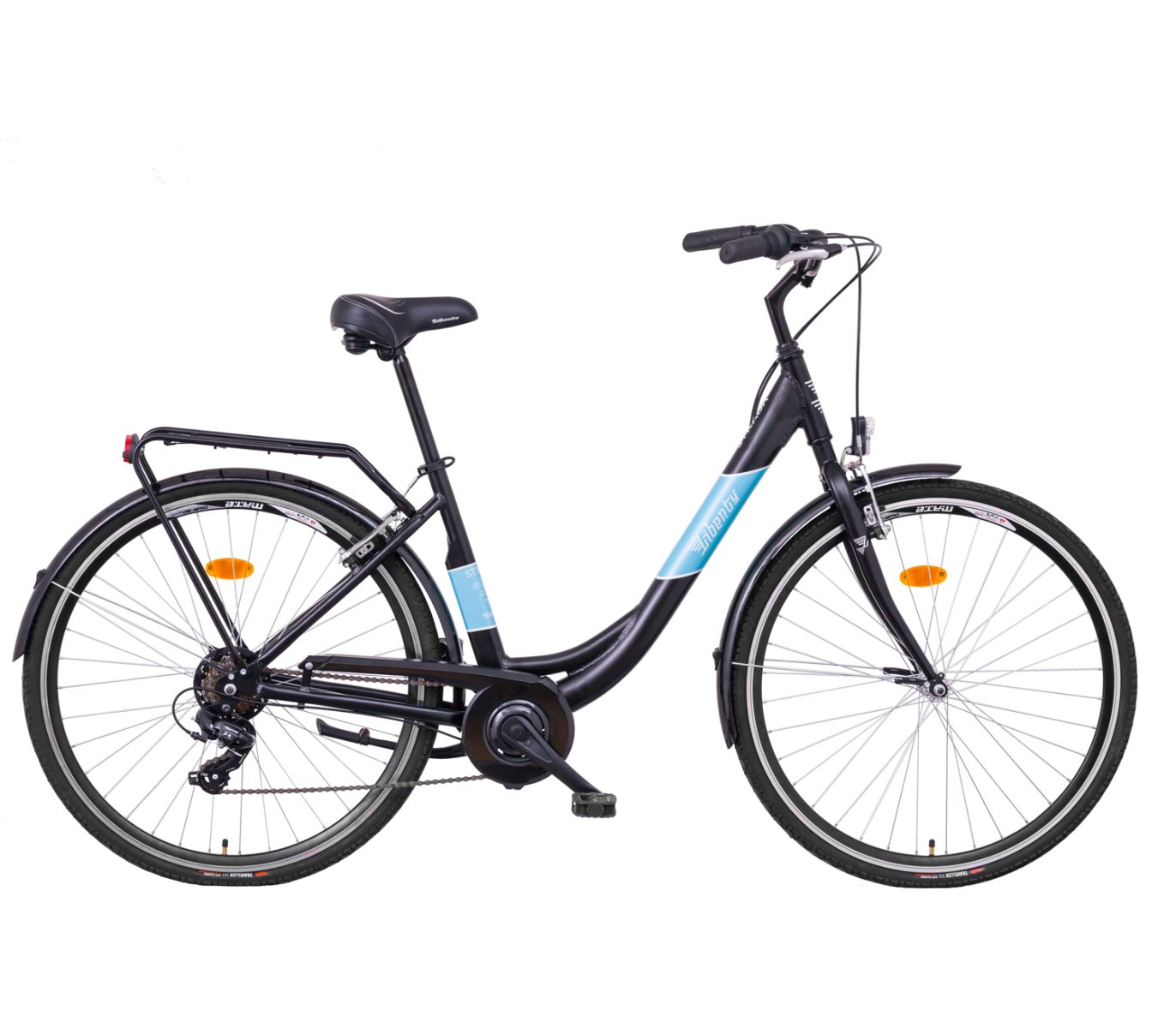 Liberty Městské jízdní kolo Strada 6spd. 28" 2024 černo-tyrkysové