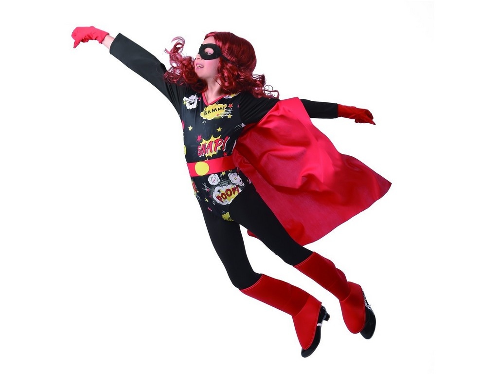 Dětský kostým na karneval Superhrdinka, 110-120 cm