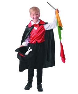 Dětský kostým na karneval Kouzelník s kloboukem, 120-130 cm
