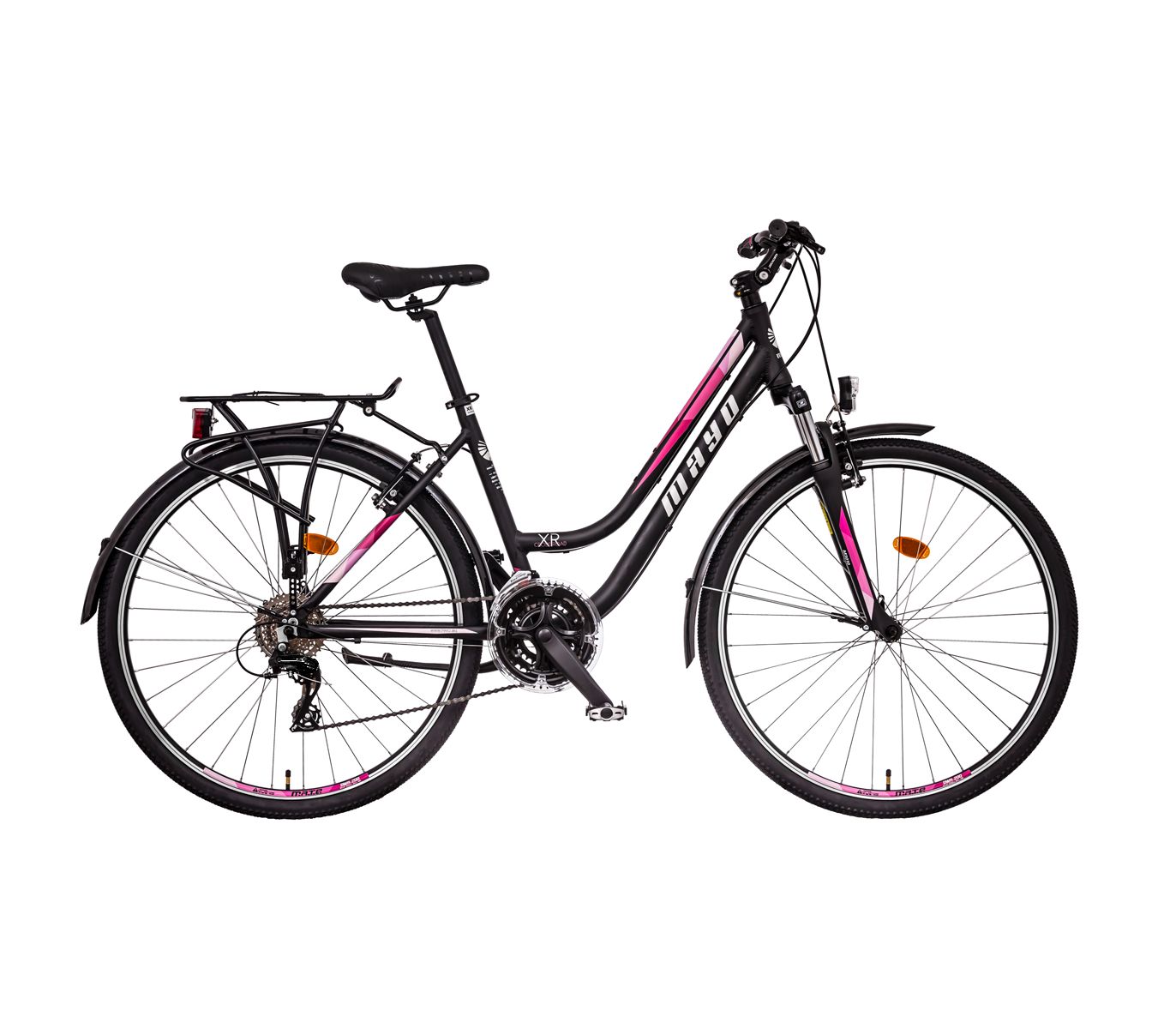 Mayo XR Tour Lite Trek Low Dámské trekové kolo černo-růžové