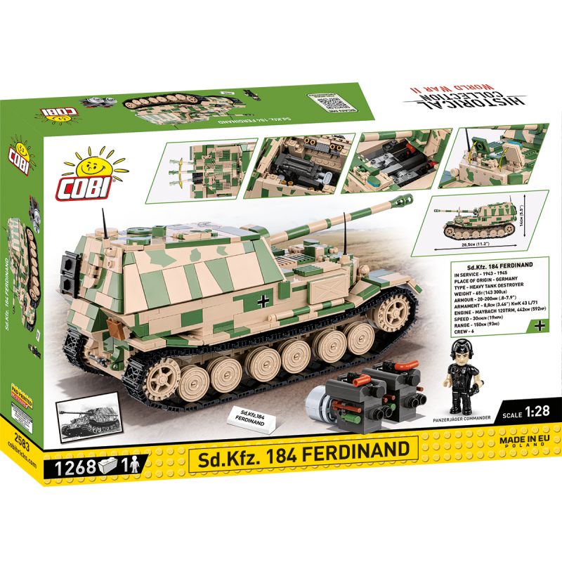 COBI 2583 II WW Sd. Kfz. 184 Ferdinand, 1:28, 1268 kostek