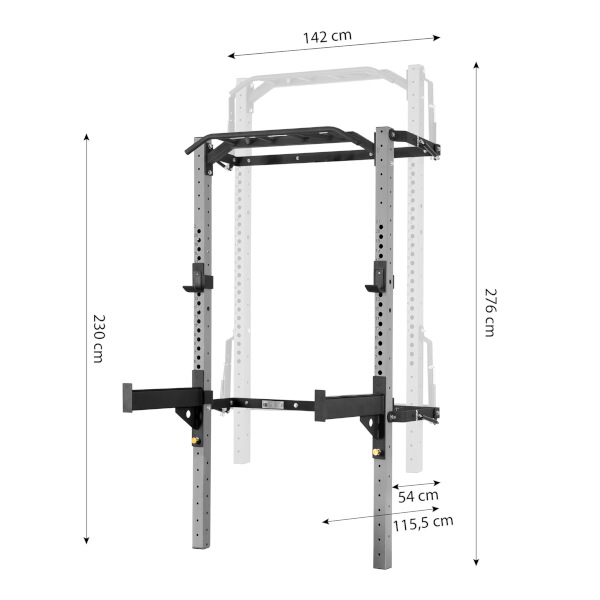 HMS KLT23 Skládací posilovací klec, Power Rack, šedá
