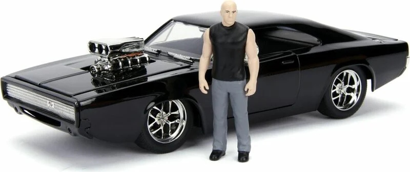 Rychle a zběsile auto 1970 Dodge Charger a figurka Dominic Toretto 1:24