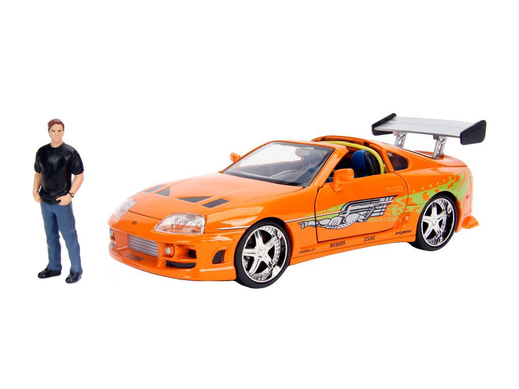 Rychle a zběsile auto 1995 Toyota Supra a figurka Brian O’Conner 1:24