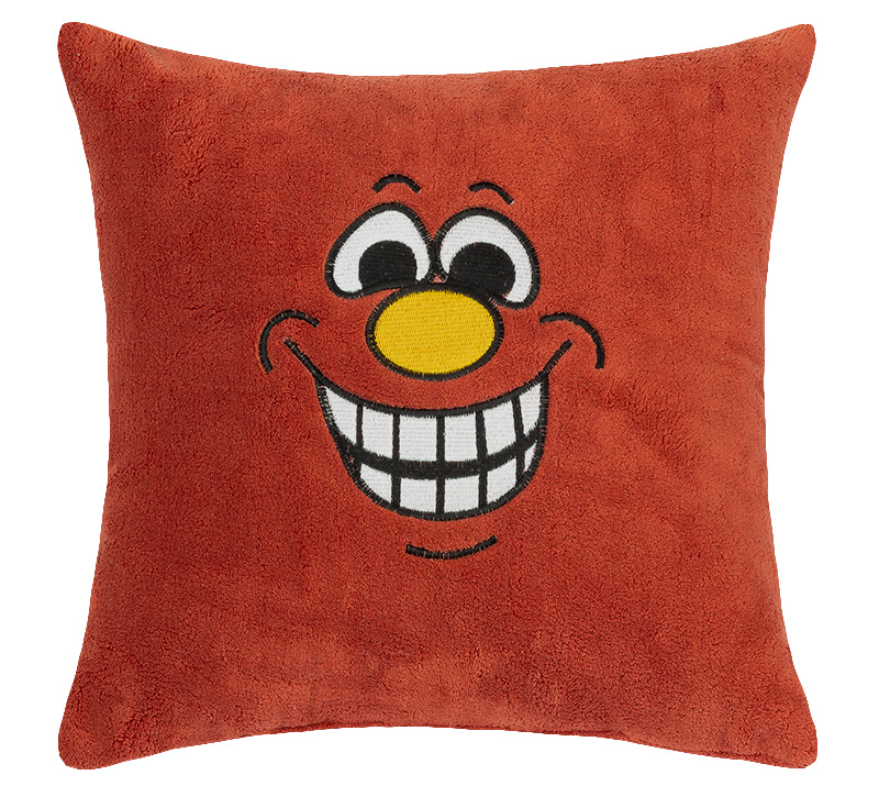 Bellatex Polštářek Mazlík Smíšek Terra s výšivkou - 38x38 cm