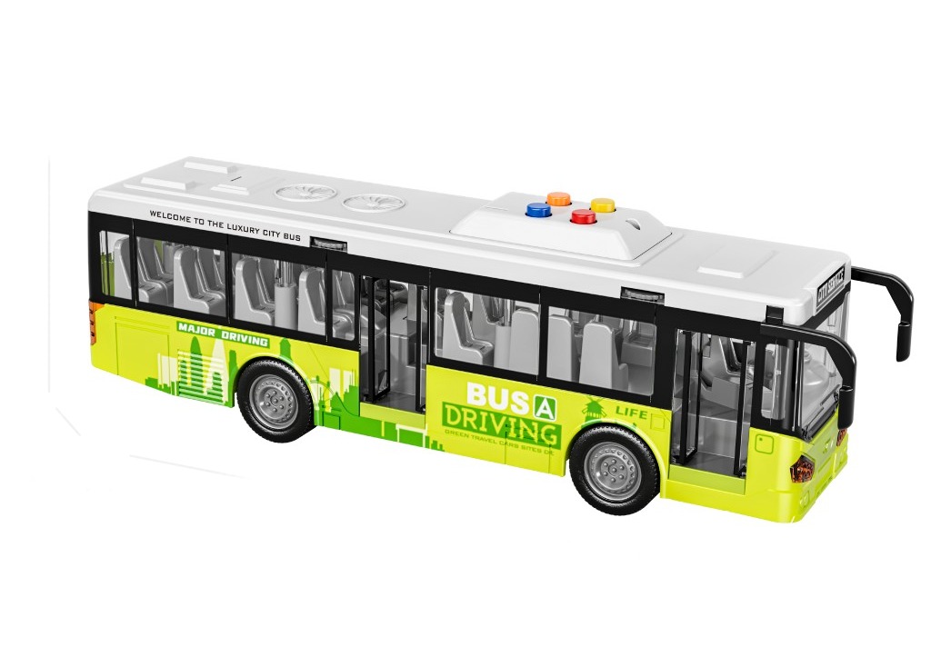 Alltoys Autobus na setrvačník se světlem a zvukem, plast, 28cm