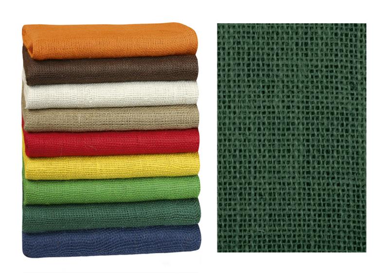 Bellatex Dekorační jutová plachetka tm. zelená - 1,3mx3m