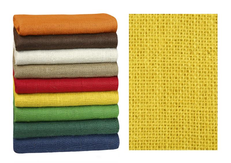 Bellatex Dekorační jutová plachetka žlutá - 1,3m x 3m