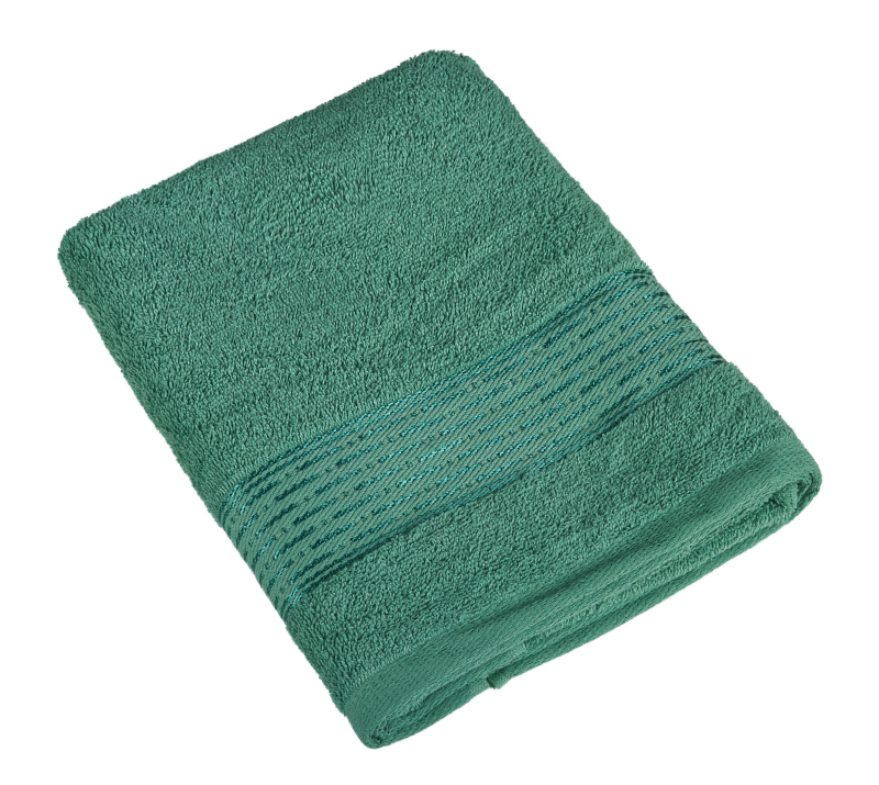 Bellatex Froté ručník kolekce Proužek, tmavě zelený - 50x100 cm