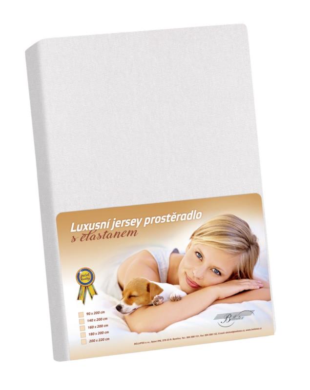 Bellatex Jersey prostěradlo s elastanem bílé - 200x220 cm