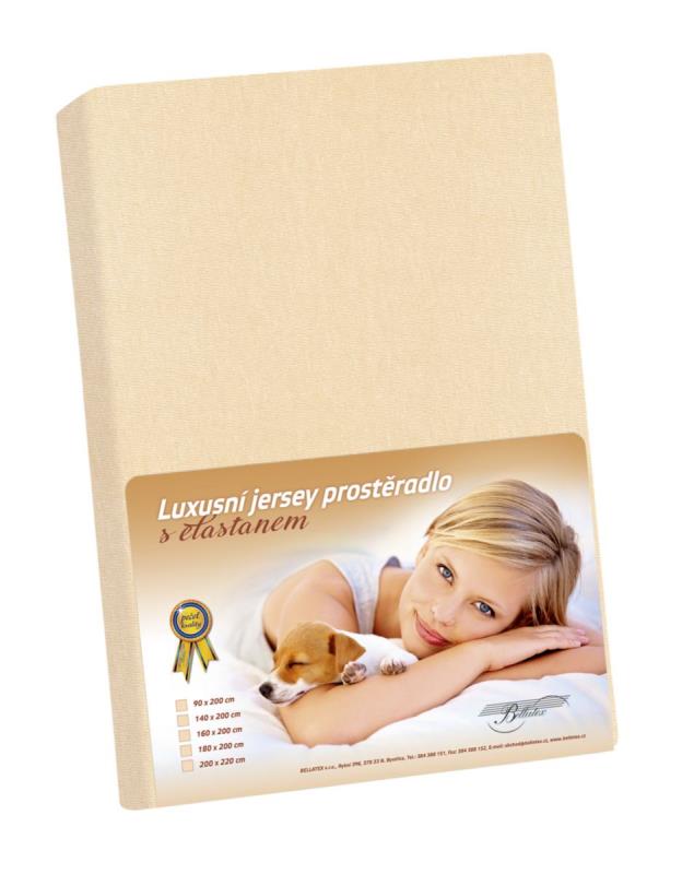 Bellatex Jersey prostěradlo s elastanem béžové - 90x200 cm