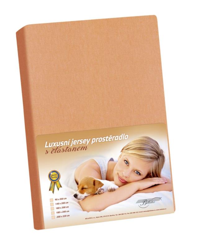 Bellatex Jersey prostěradlo s elastanem lososové - 140x200 cm