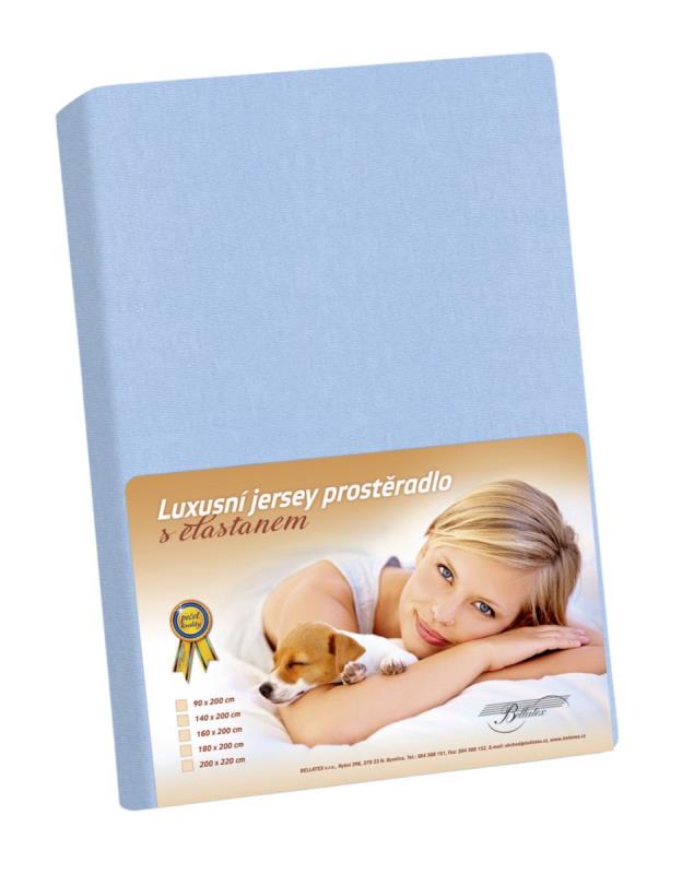 Bellatex Jersey prostěradlo s elastanem modré - 140x200 cm
