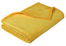 Bellatex Dětská přikrývka Korall micro sytě žlutá - 100x150 cm