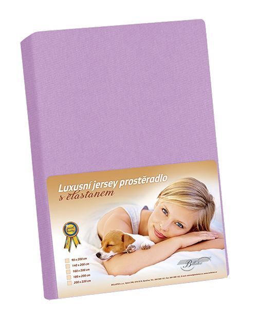 Bellatex Jersey prostěradlo s elastanem fialové - 140x200 cm