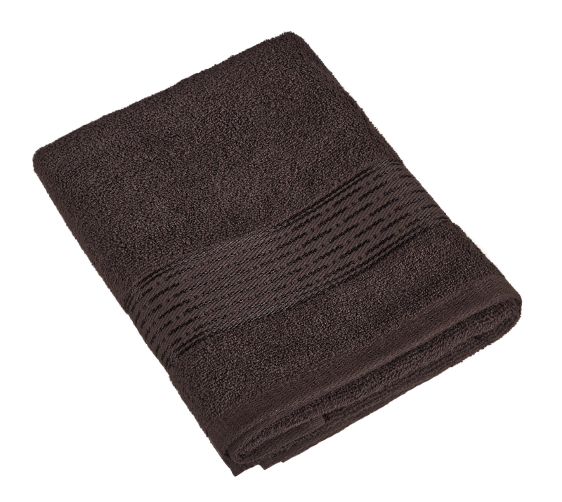 Bellatex Froté ručník kolekce Proužek, tmavě hnědý - 50x100 cm