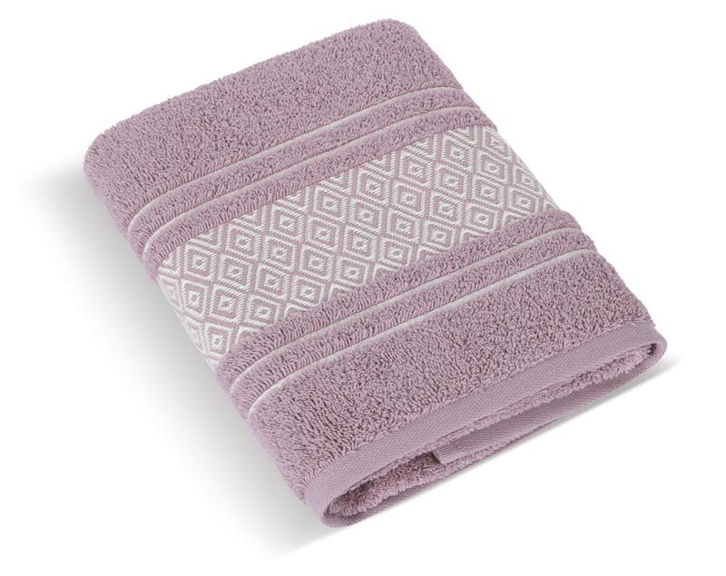 Bellatex Froté ručník Mozaika, starorůžový - 50x100 cm