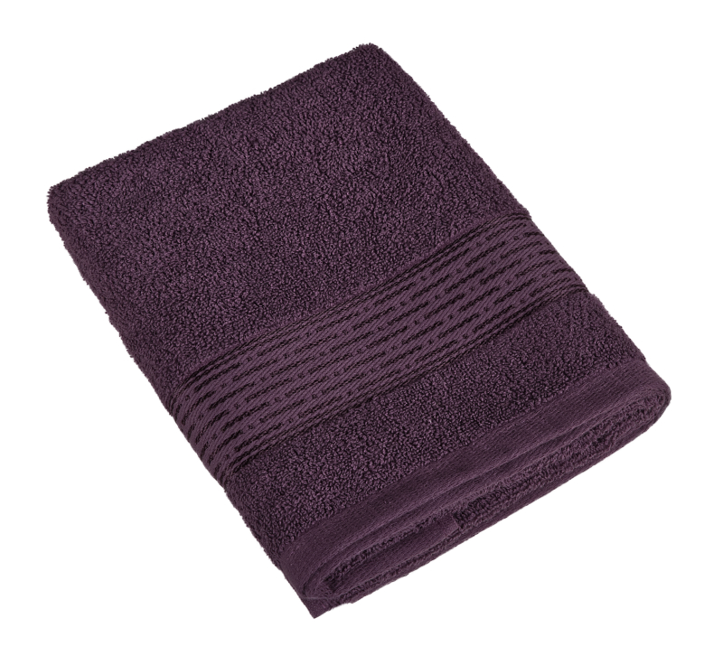 Bellatex Froté ručník kolekce Proužek, tmavě vínový - 50x100 cm