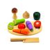 Dřevěné potraviny - Krájení zeleniny s prkénkem v krabičce, 16 ks