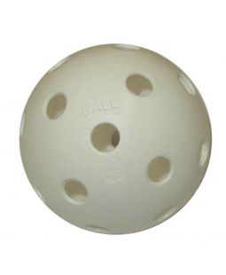 Florbalový necertifikovaný míček, Bílý