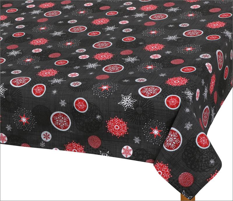 Bellatex Ubrus Ozdoba vánoční, šedá - 120x140 cm