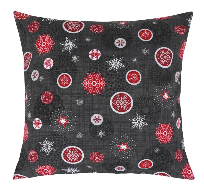 Bellatex Polštářek Ozdoba vánoční šedá - 45x45 cm