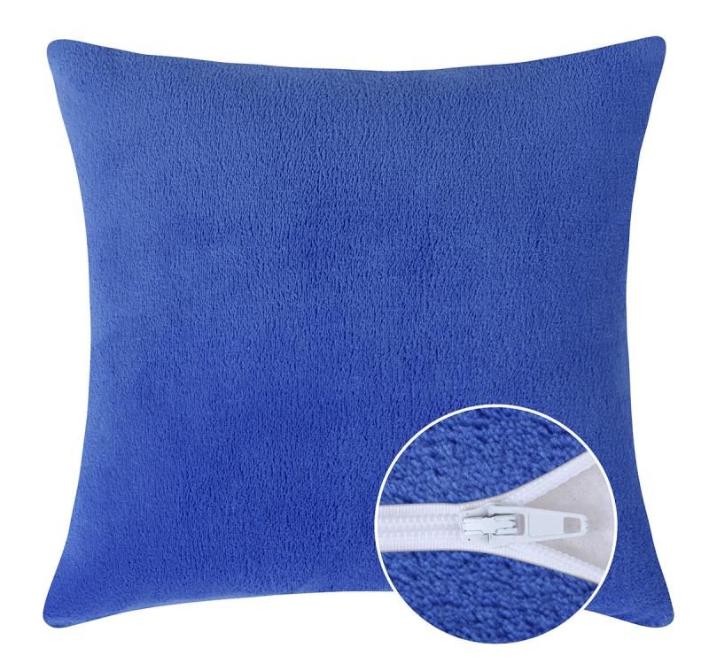 Bellatex Polštářek MIKRO Modrá - 40x40 cm se zipem