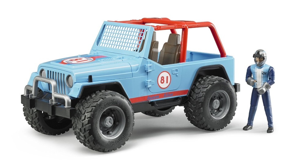 Bruder 2541 Jeep Cross Country s figurkou modrý