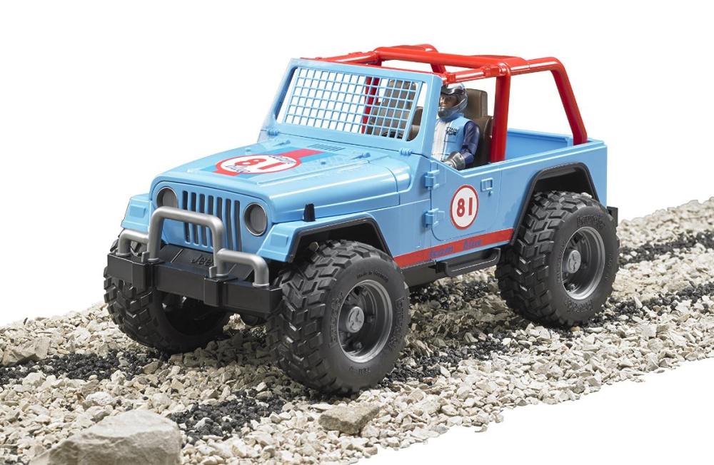 Bruder 2541 Jeep Cross Country s figurkou modrý