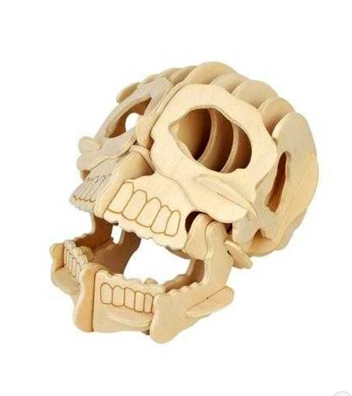 Woodcraft dřevěné 3D puzzle - Lebka