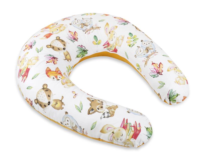 Bellatex Kojicí polštář s povlakem na zip, Zvířátko lesní - po obvodu 180cm