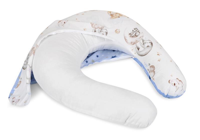 Bellatex Kojicí polštář s povlakem na zip, Zvířátko na obláčku - po obvodu 180cm