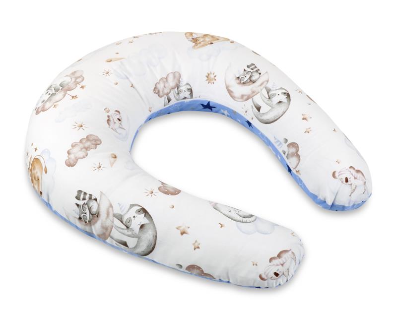 Bellatex Kojicí polštář s povlakem na zip, Zvířátko na obláčku - po obvodu 180cm