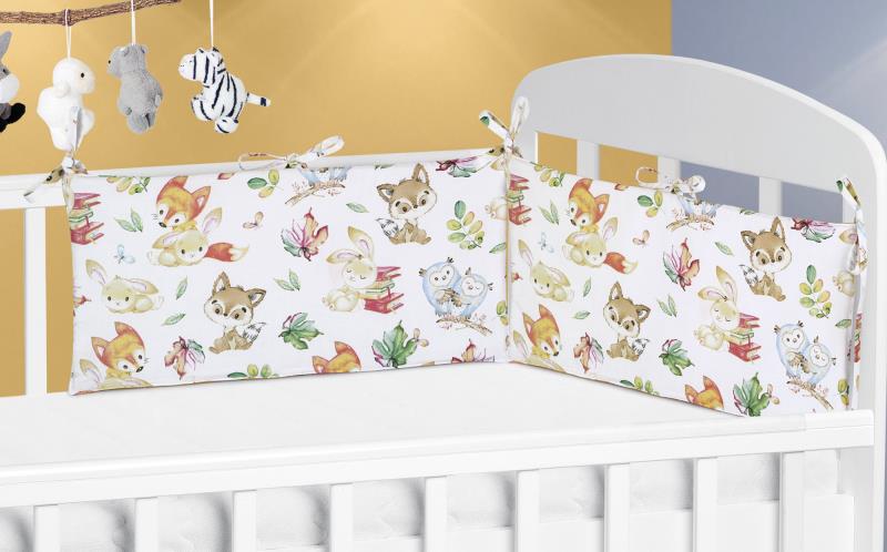 Bellatex Mantinel do dětské postýlky, Lesní zvířátko - 70x28 cm
