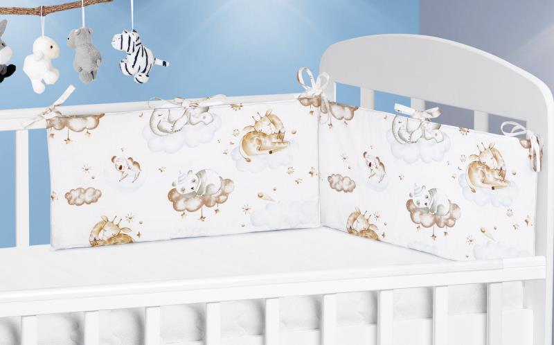 Bellatex Mantinel do dětské postýlky, Zvířátko na obláčku - 70x28 cm