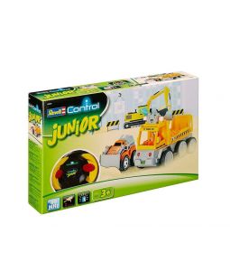 RC autíčko Revell Junior 23003 Tow Loader with excavator 40 MHz