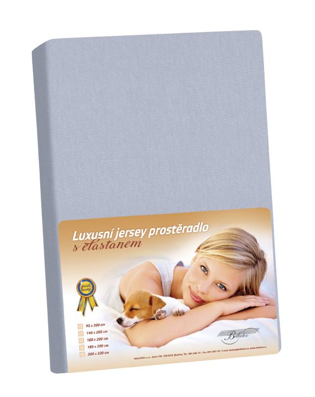 Bellatex Jersey prostěradlo s elastanem světle šedé - 140x200 cm