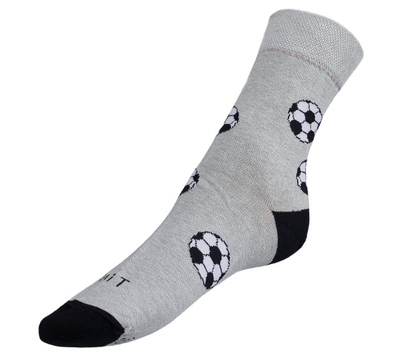 Bellatex Ponožky Fotbal - šedá, černá, vel. 35-38