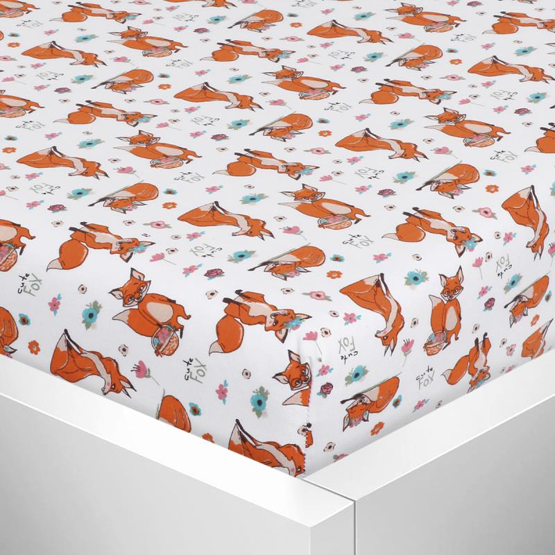 Bellatex dětské prostěradlo jersey s elastanem, Lištička - 70x140 cm