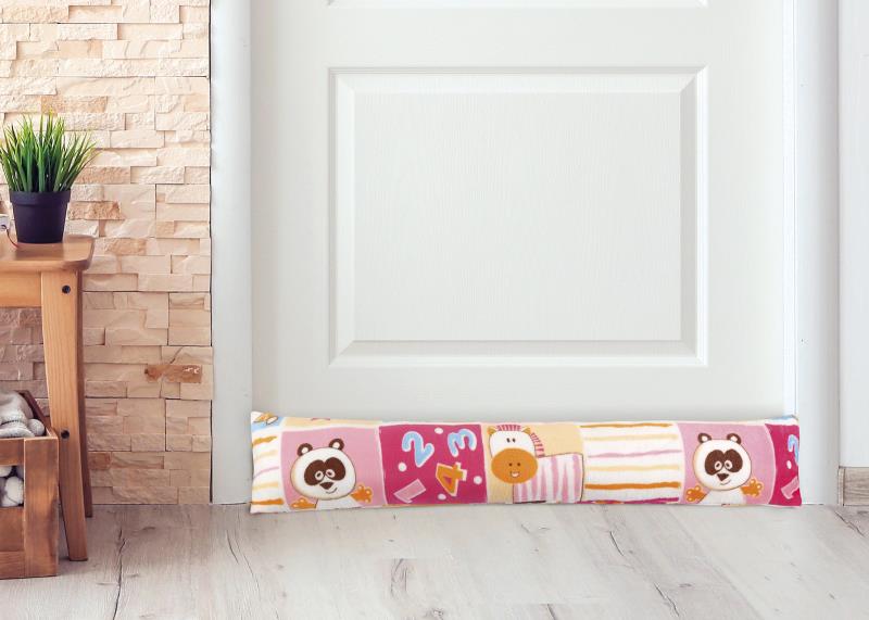 Bellatex Těsnicí válec, Patchwork růžová - 15x85 cm