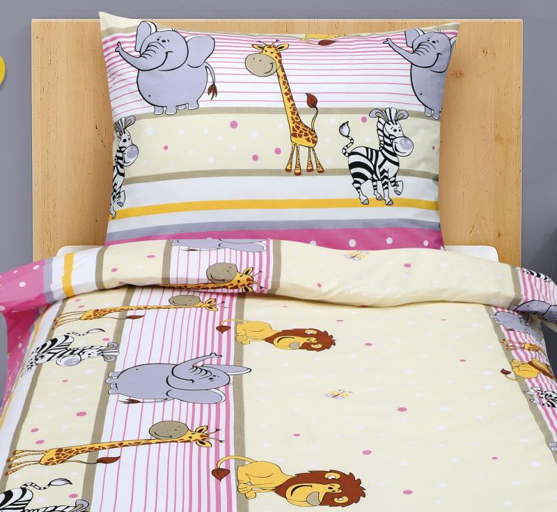 Bellatex Povlečení bavlna Junior, Safari růžová - 140x200, 70x90 cm