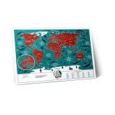 Stírací mapa světa, Travel Map Marine, 60 x 40 cm