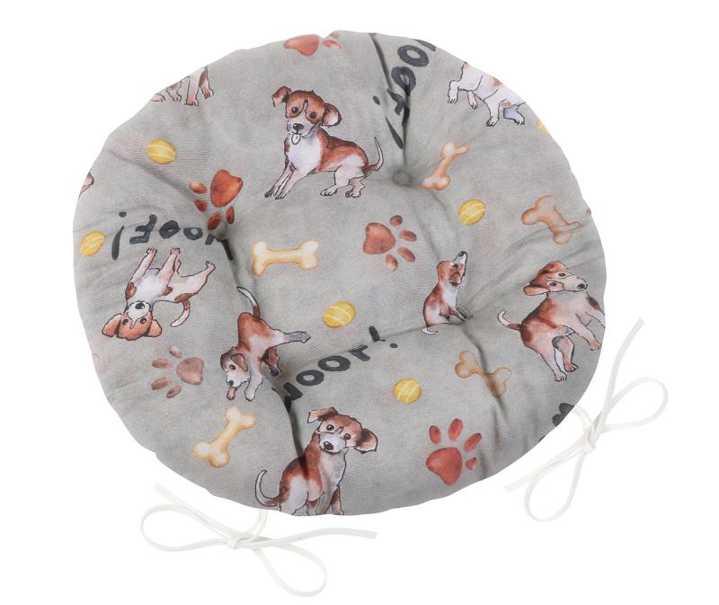 Bellatex Sedák EMA kulatý prošívaný - pejsek, 40 cm
