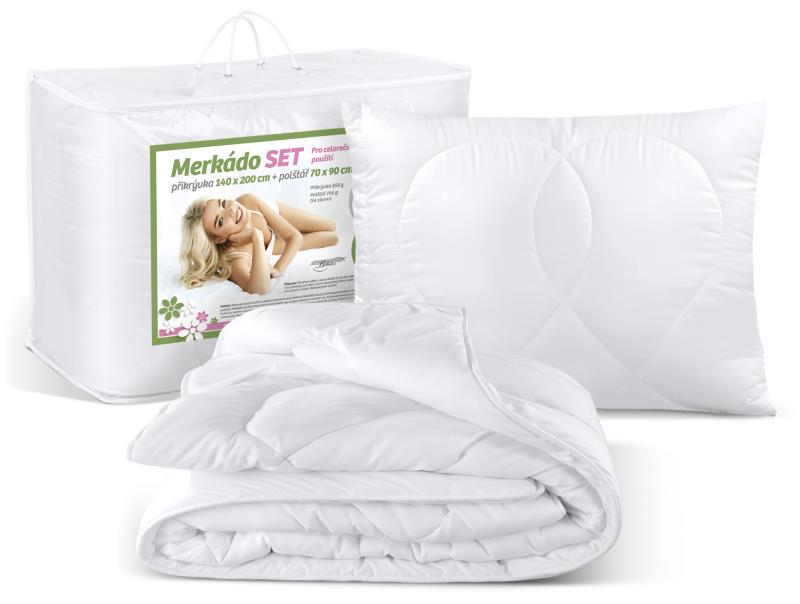 Bellatex SET Merkado peřina a polštář - bílá - SET 140x200, 70x90 cm