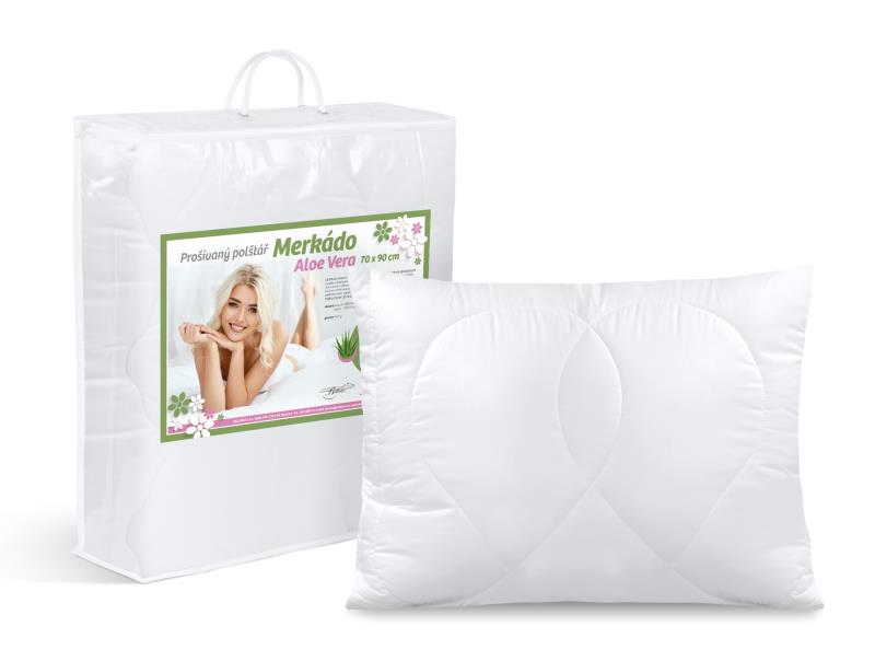 Bellatex Polštář Merkádo Aloe Vera 900g bílý - 70x90 cm